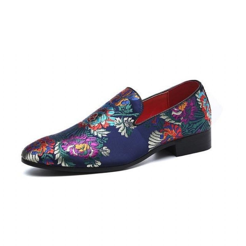 Formelle Herrenschuhe Slip-on-schuhe Mit Exotischem Blumendruck - Mehrfarbig 3