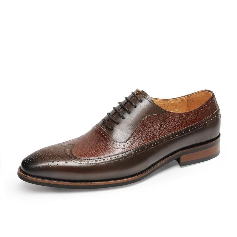 Formelle Herrenschuhe Spitze Schnür-brogues - Kaffee