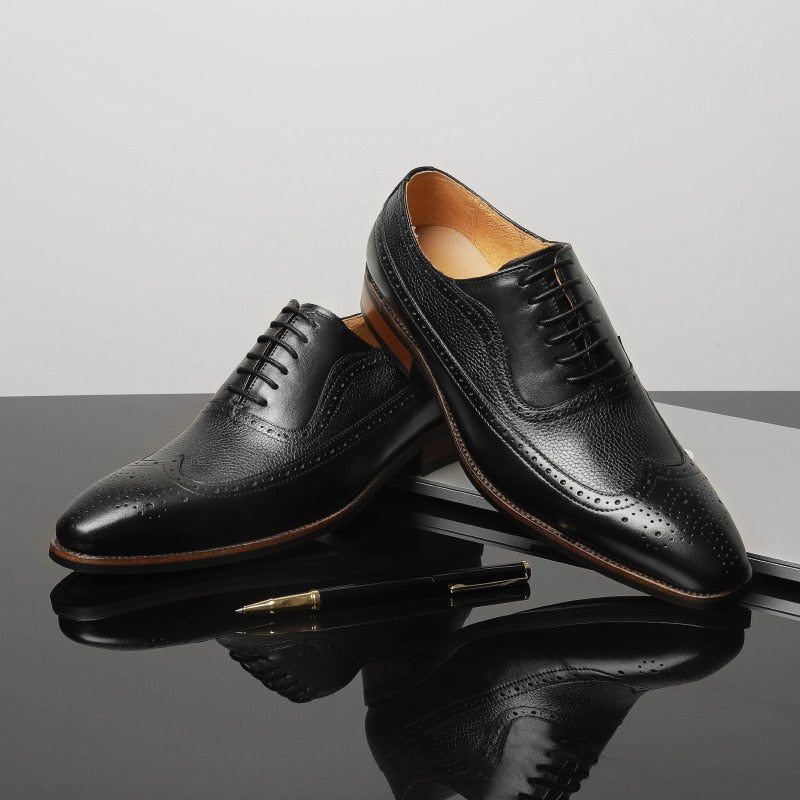 Formelle Herrenschuhe Spitze Schnür-brogues - Schwarz