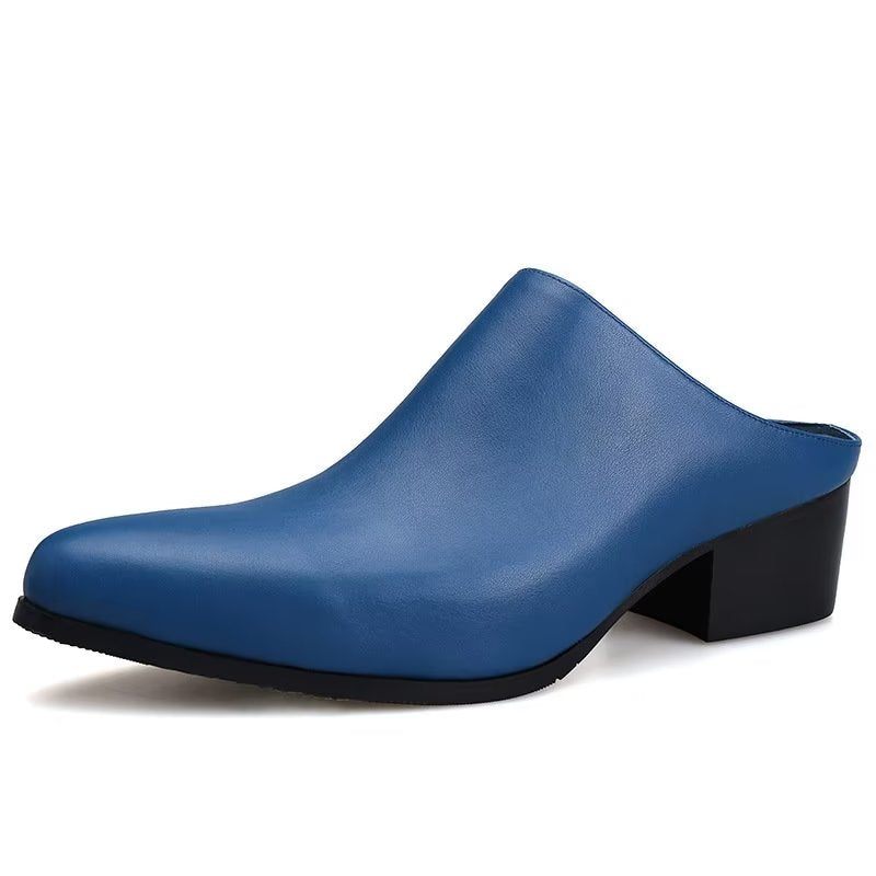 Formelle Herrenschuhe Spitze Zehenpartie Slip-on-kleiderschuhe - Blau