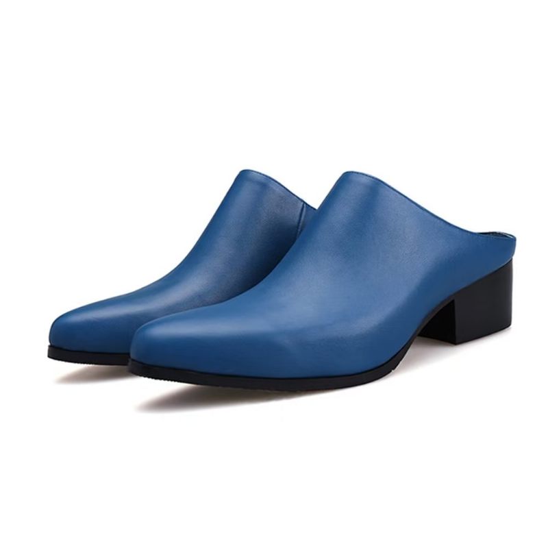 Formelle Herrenschuhe Spitze Zehenpartie Slip-on-kleiderschuhe - Blau