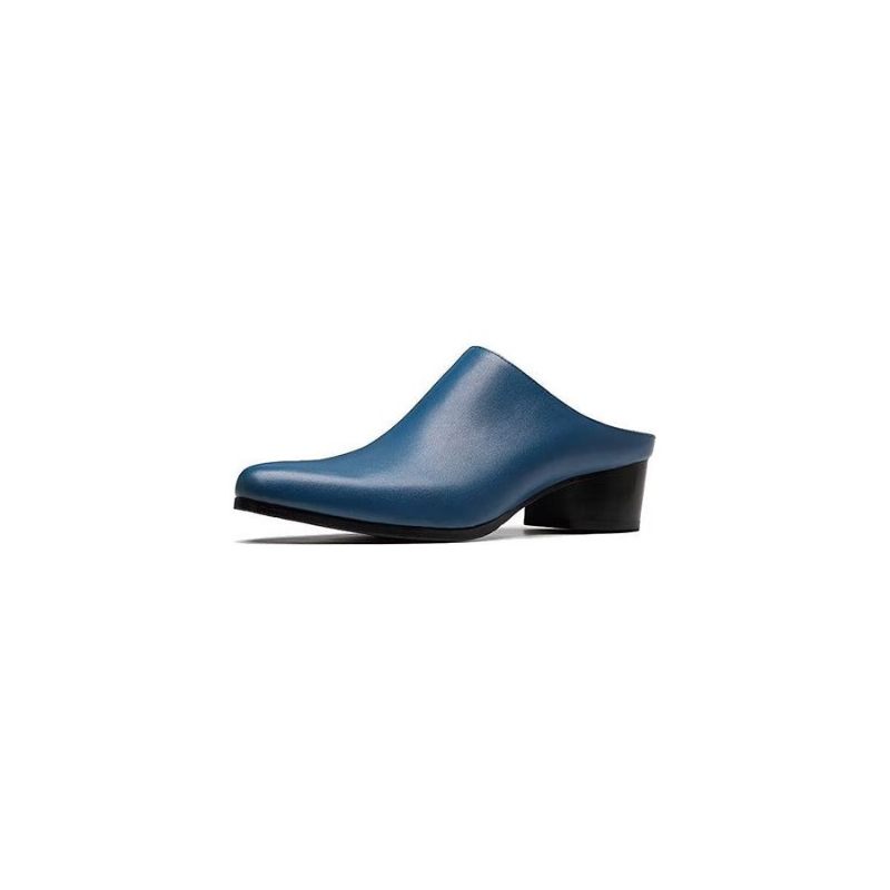 Formelle Herrenschuhe Spitze Zehenpartie Slip-on-kleiderschuhe - Blau