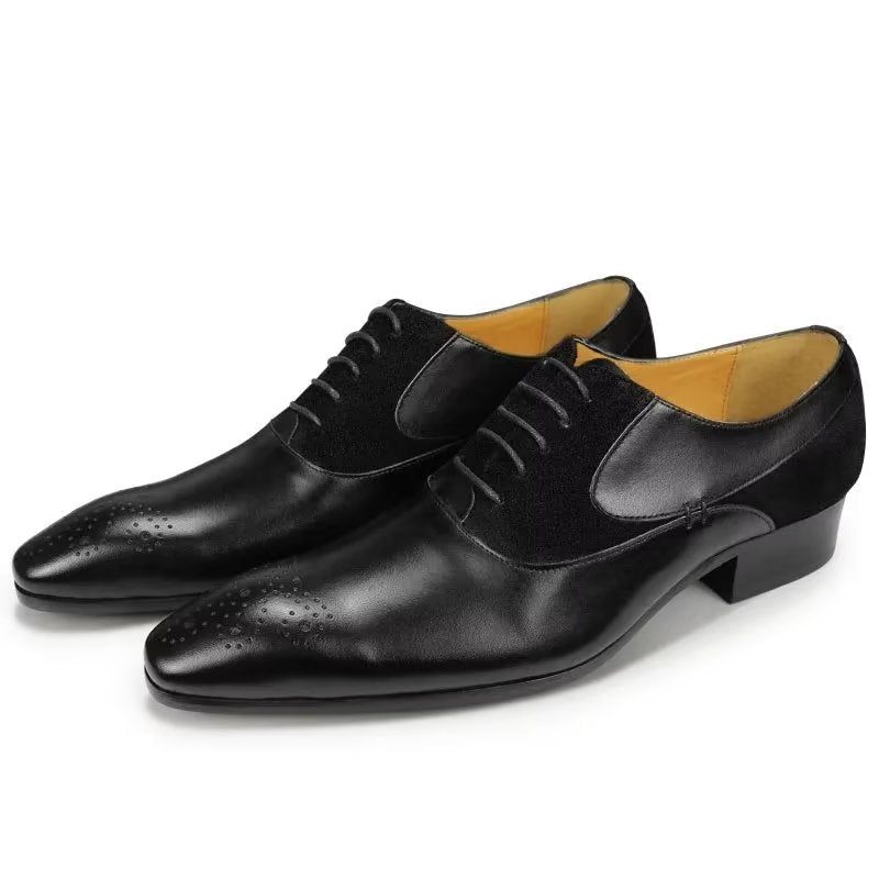 Herren Formelle Schuhe Deluxe Hochzeit Oxford Modishopulence Brogue - Schwarz