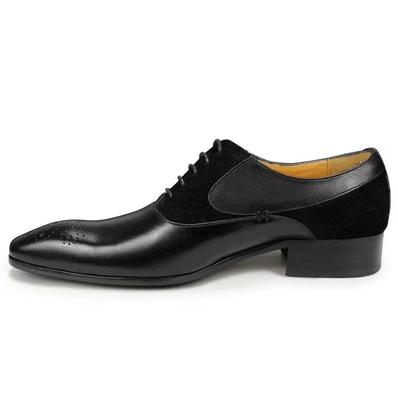 Herren Formelle Schuhe Deluxe Hochzeit Oxford Modishopulence Brogue - Schwarz