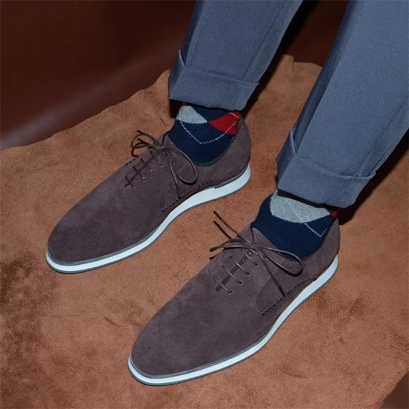 Herren-formelle Schuhe Wildleder-eleganz-kleiderschuhe - Kaffee