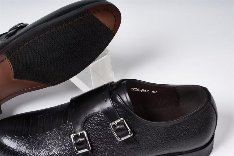 Herren-formelle Schuhe Zum Hineinschlüpfen Aus Leder Im Executive-stil - Schwarz