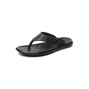 Herren-freizeitschuhe Echtes Leder Krokodilstruktur Flip-flop-sandalen