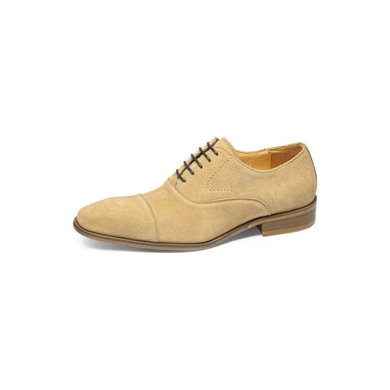 Herren-freizeitschuhe Edle Business-schuhe Aus Leder Mit Schnürung - Beige