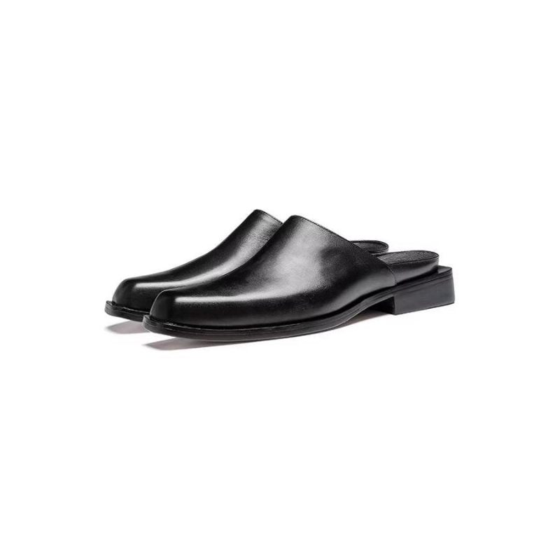 Herren-freizeitschuhe Elegante Geprägte Luxus-business-sandalen Aus Leder - Schwarz 1