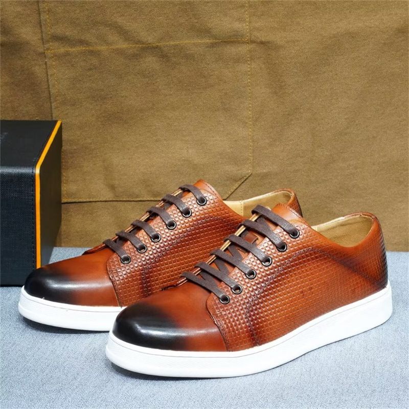 Herren-freizeitschuhe Elegante Lässige Schnürschuhe - Braun