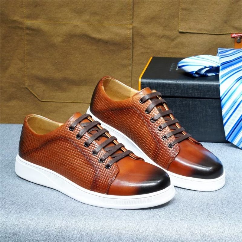 Herren-freizeitschuhe Elegante Lässige Schnürschuhe - Braun