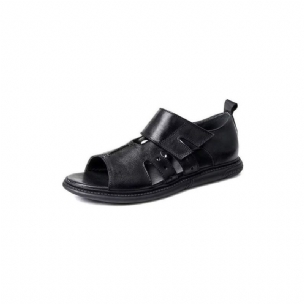 Herren-freizeitschuhe Elegante Peep-toe-sandalen Mit Klettverschluss