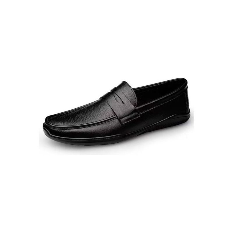 Herren-freizeitschuhe Elegante Pu-slip-on-loafer Mit Metallmode