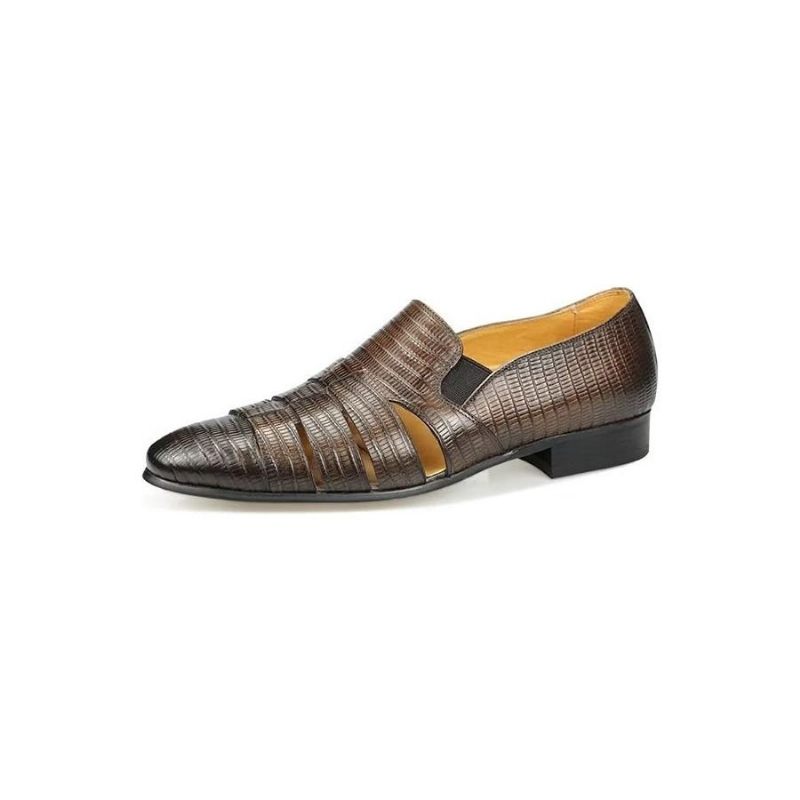 Herren-freizeitschuhe Exotische Slip-on-loafer Mit Metallkappe