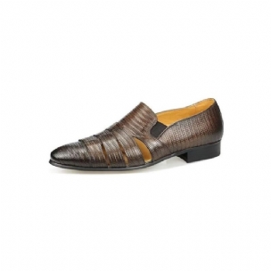 Herren-freizeitschuhe Exotische Slip-on-loafer Mit Metallkappe