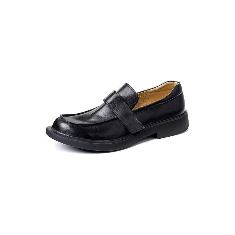 Herren-freizeitschuhe Großzügige Leder-slip-ons Das Ultimative Style-upgrade - Schwarz