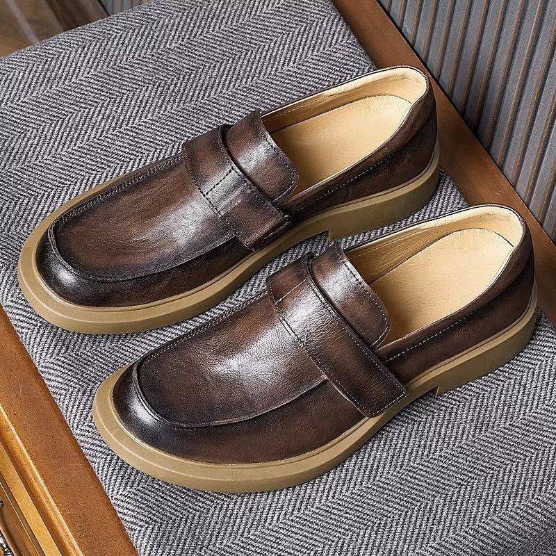 Herren-freizeitschuhe Großzügige Leder-slip-ons Das Ultimative Style-upgrade - Kaffee