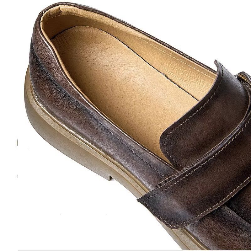 Herren-freizeitschuhe Großzügige Leder-slip-ons Das Ultimative Style-upgrade - Kaffee