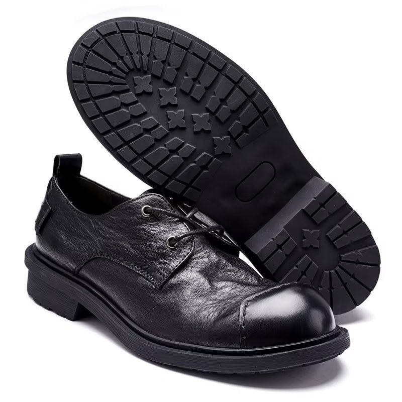 Herren-freizeitschuhe Leder Anspruchsvolle Freizeitschuhe - Schwarz