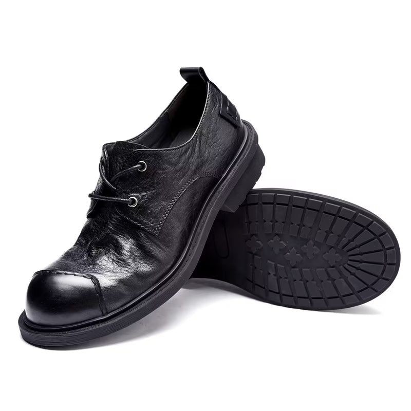 Herren-freizeitschuhe Leder Anspruchsvolle Freizeitschuhe - Schwarz