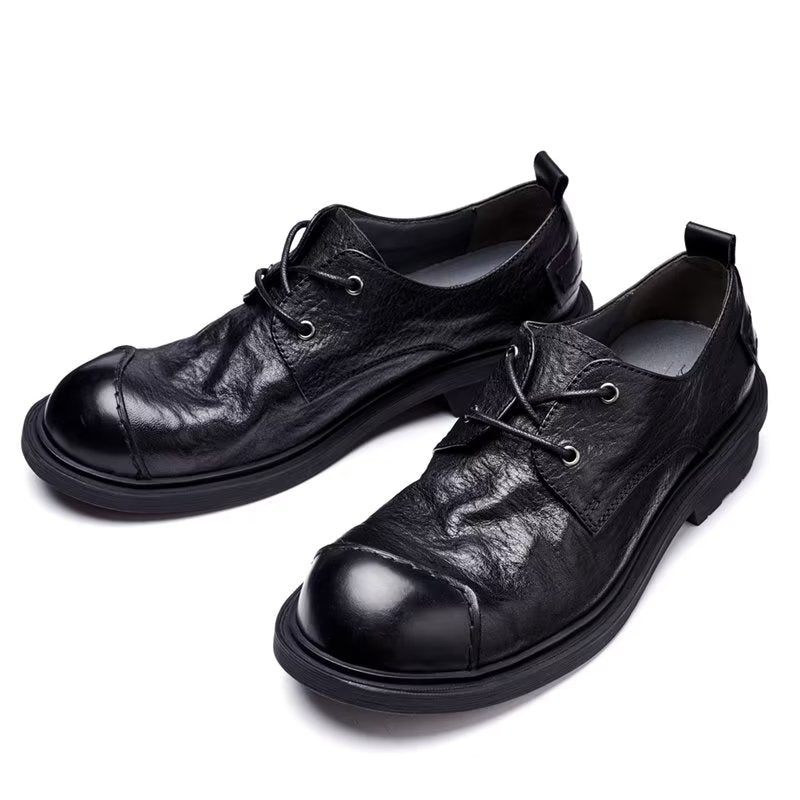 Herren-freizeitschuhe Leder Anspruchsvolle Freizeitschuhe - Schwarz