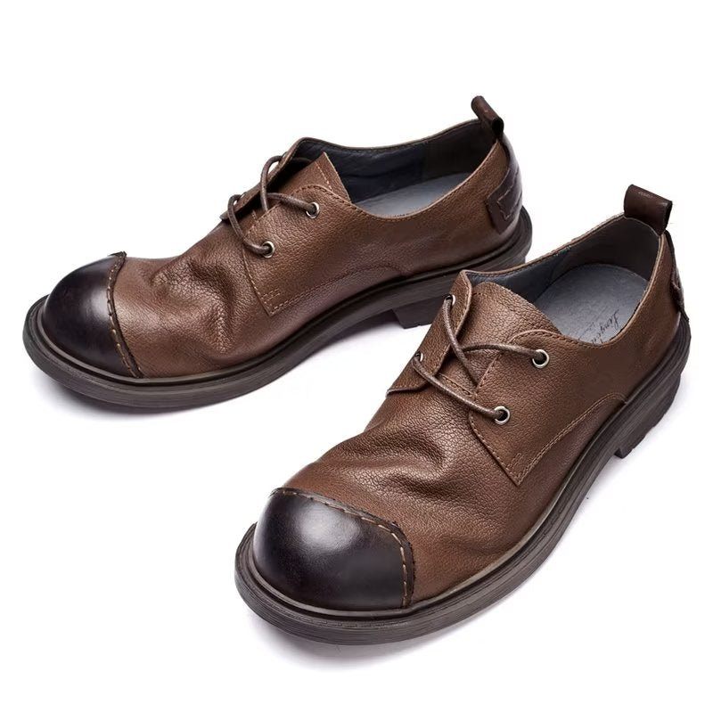 Herren-freizeitschuhe Leder Anspruchsvolle Freizeitschuhe - Kaffee