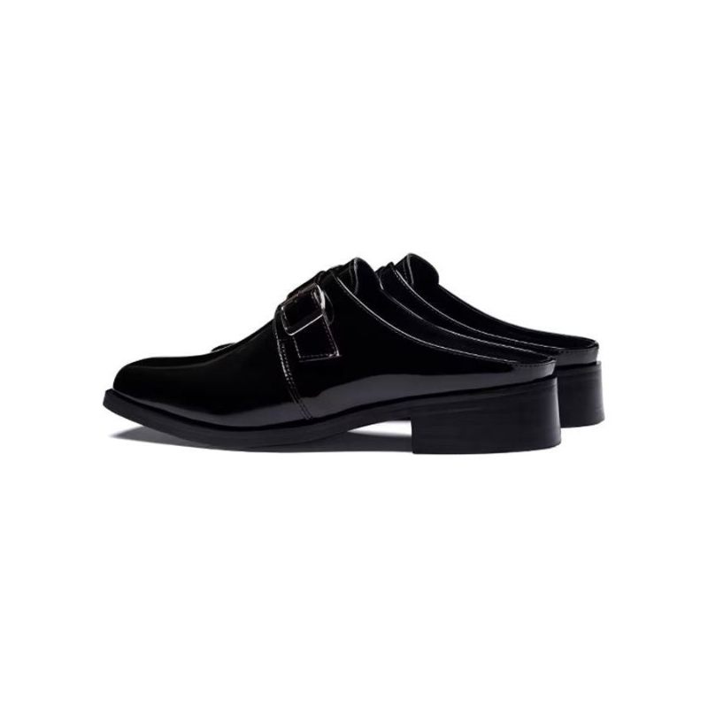 Herren Freizeitschuhe Leder Business Strand Hausschuhe - Schwarz