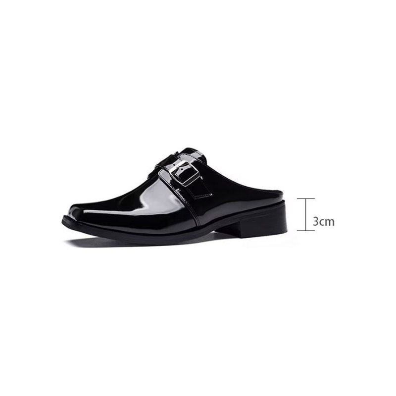 Herren Freizeitschuhe Leder Business Strand Hausschuhe - Schwarz