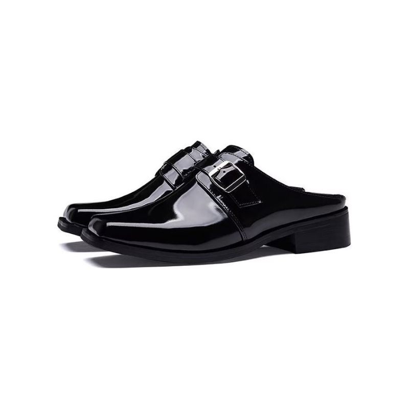 Herren Freizeitschuhe Leder Business Strand Hausschuhe - Schwarz