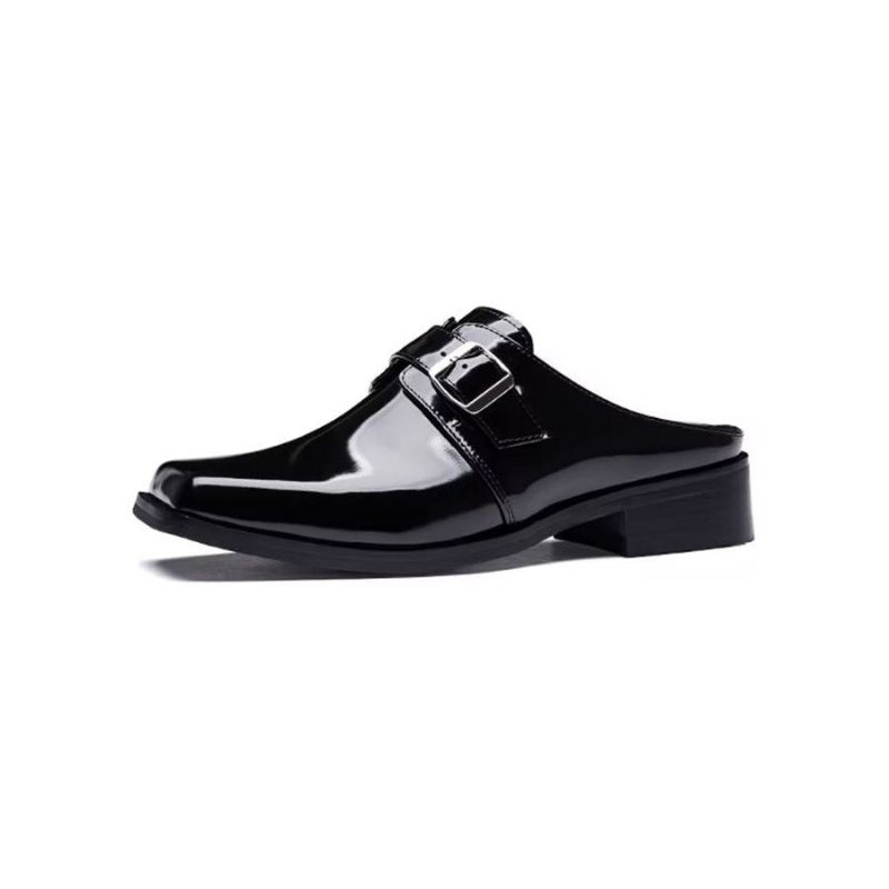 Herren Freizeitschuhe Leder Business Strand Hausschuhe - Schwarz