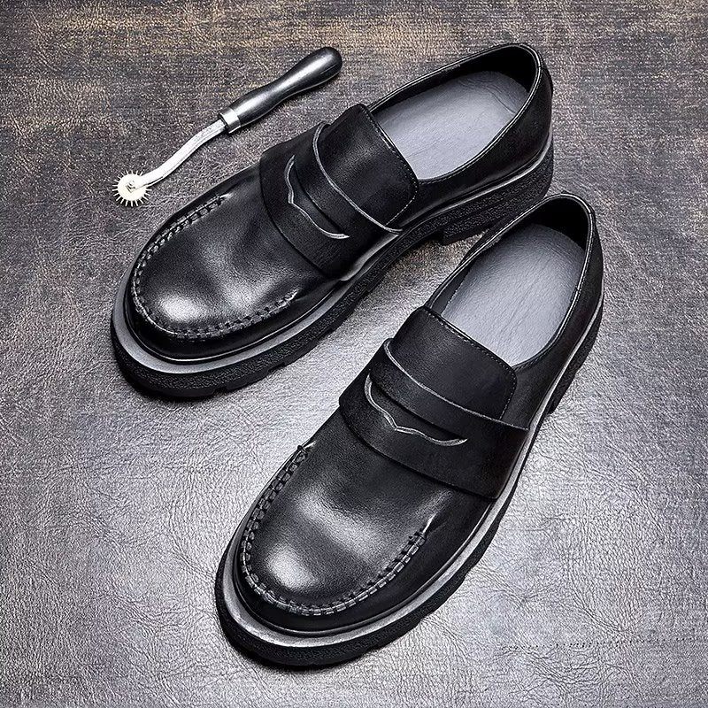 Herren-freizeitschuhe Luxuriöse Bequeme Slip-on-kleiderschuhe - Schwarz