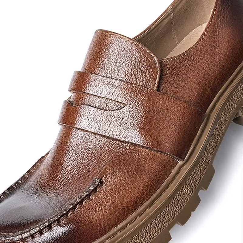 Herren-freizeitschuhe Luxuriöse Bequeme Slip-on-kleiderschuhe - Kaffee