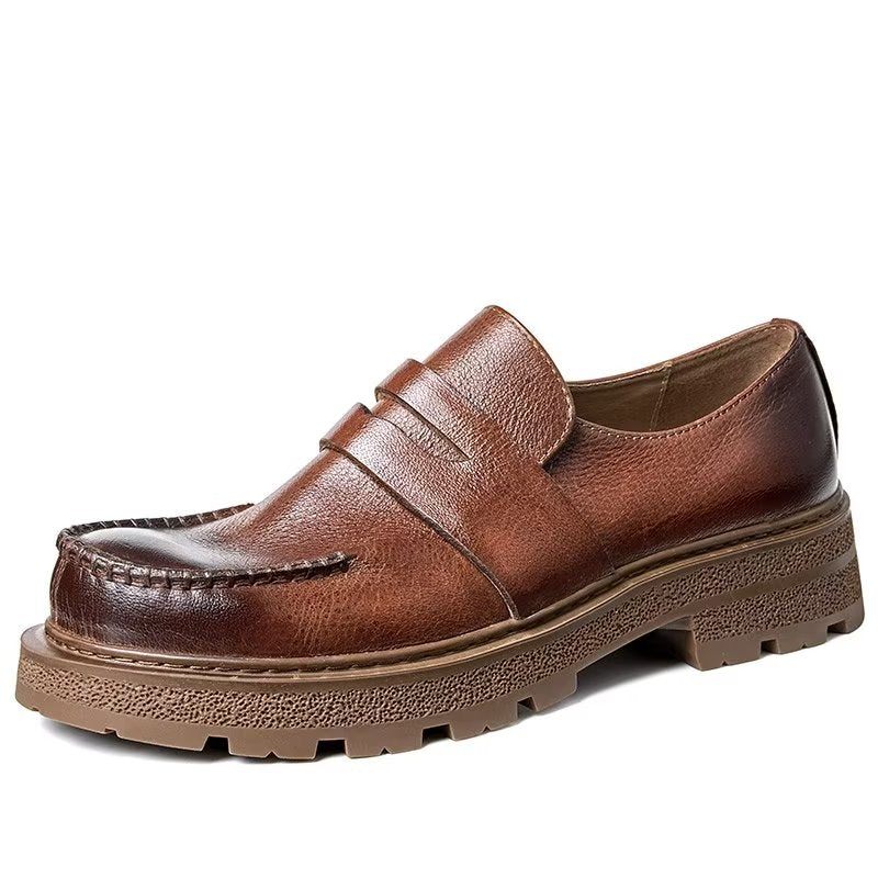 Herren-freizeitschuhe Luxuriöse Bequeme Slip-on-kleiderschuhe - Kaffee