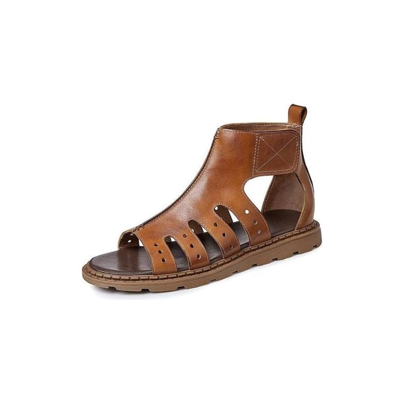 Herren-freizeitschuhe Luxuriöse Peep-toe-riemensandalen - Kaffee