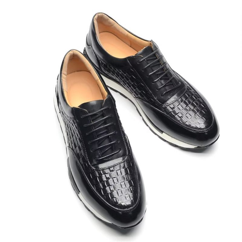 Herren-freizeitschuhe Metropolitan Luxus-freizeitschuhe Aus Leder - Schwarz