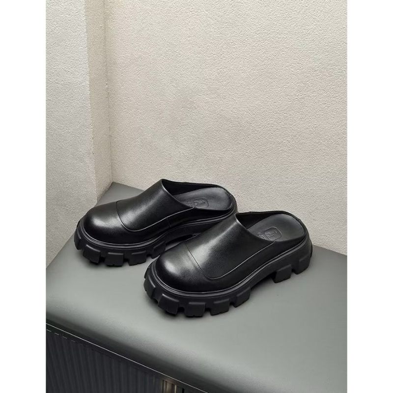 Herren-freizeitschuhe Plateau-business-hausschuhe - Schwarz