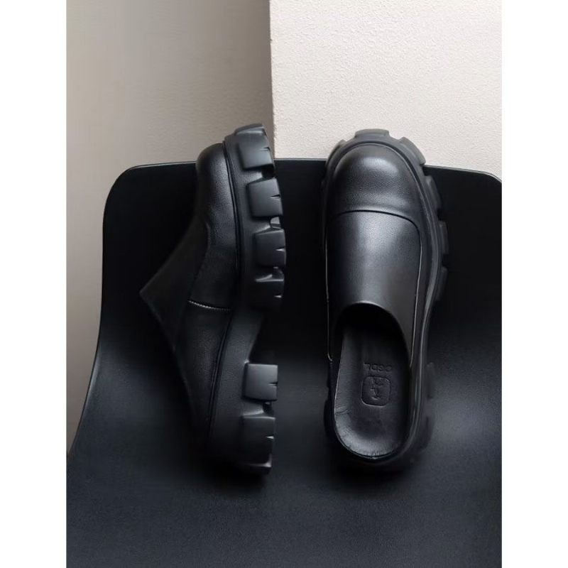 Herren-freizeitschuhe Plateau-business-hausschuhe - Schwarz