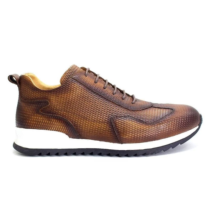 Herren-freizeitschuhe Rindsleder Elegante Freizeitschuhe - Kaffee