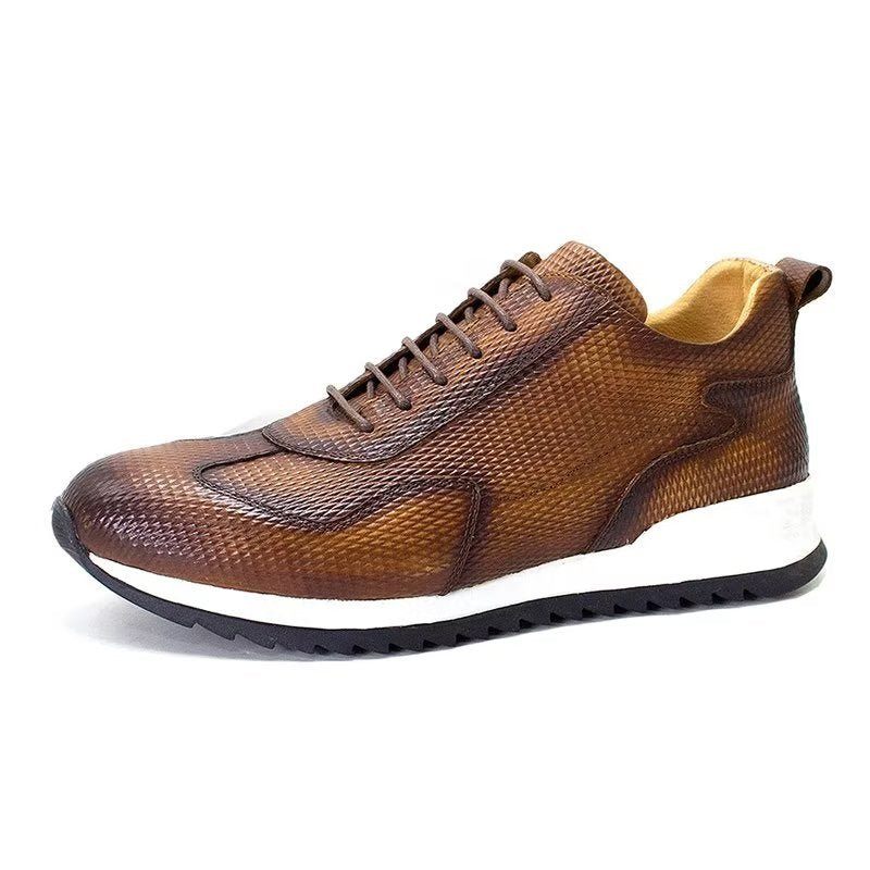 Herren-freizeitschuhe Rindsleder Elegante Freizeitschuhe - Kaffee