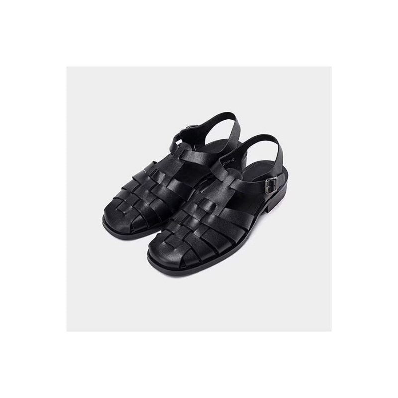 Herren-freizeitschuhe Römische Peep-toe-sandalen - Schwarz