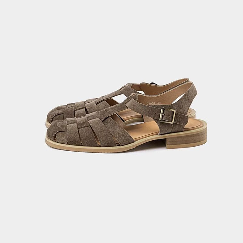 Herren-freizeitschuhe Römische Peep-toe-sandalen - Grau