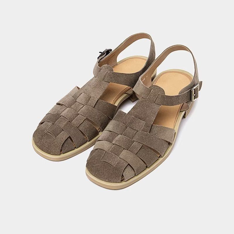 Herren-freizeitschuhe Römische Peep-toe-sandalen - Grau