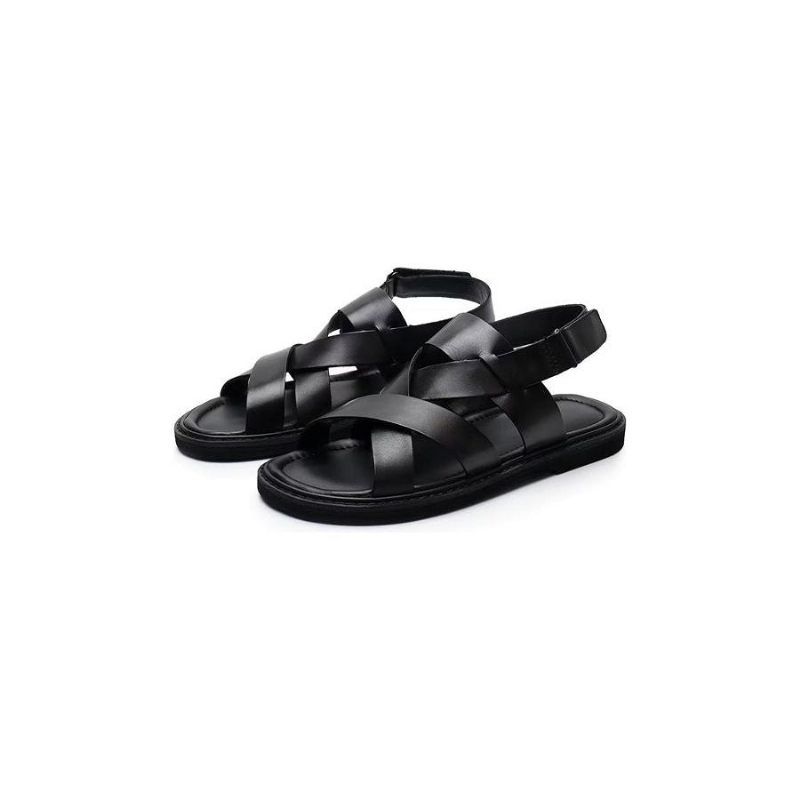 Herren-freizeitschuhe Römische Peep-toe-sandalen - Schwarz