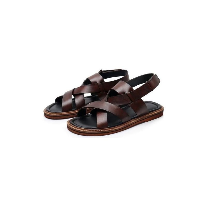 Herren-freizeitschuhe Römische Peep-toe-sandalen - Kaffee