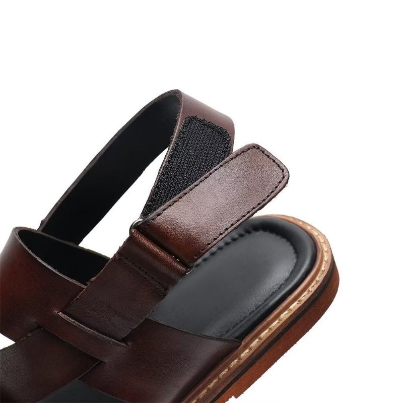 Herren-freizeitschuhe Römische Peep-toe-sandalen - Kaffee