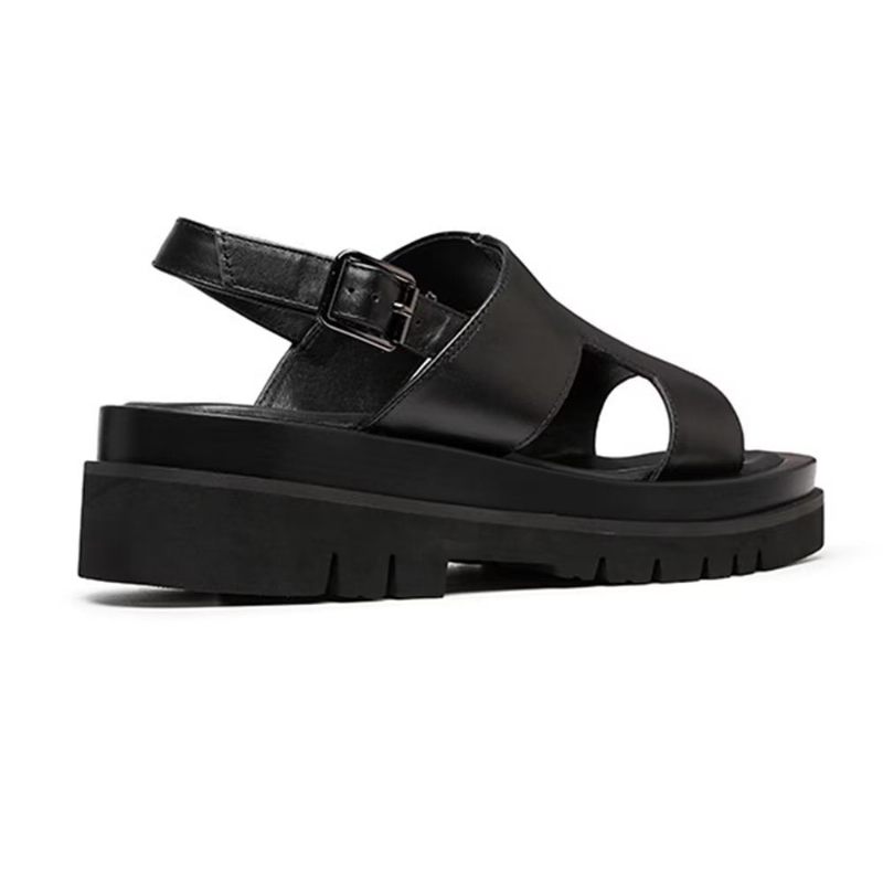 Herren-freizeitschuhe Schicke Plateau-sandalen - Schwarz