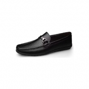 Herren-freizeitschuhe Schicke Pu-slip-on-mokassins Im Metallic-stil