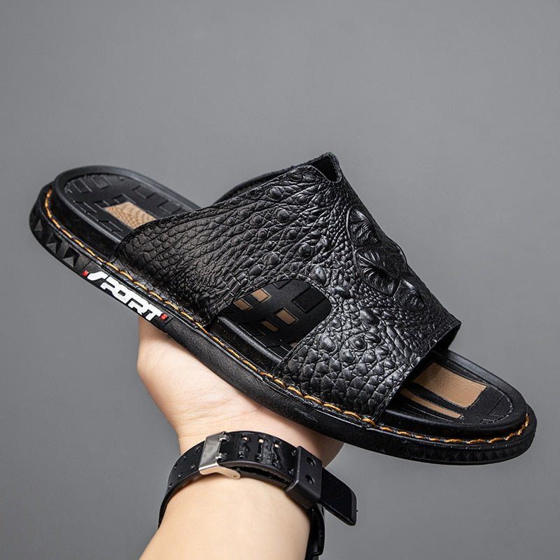 Herren-freizeitschuhe Sommerlich Schicke Slip-on-slides - Schwarz