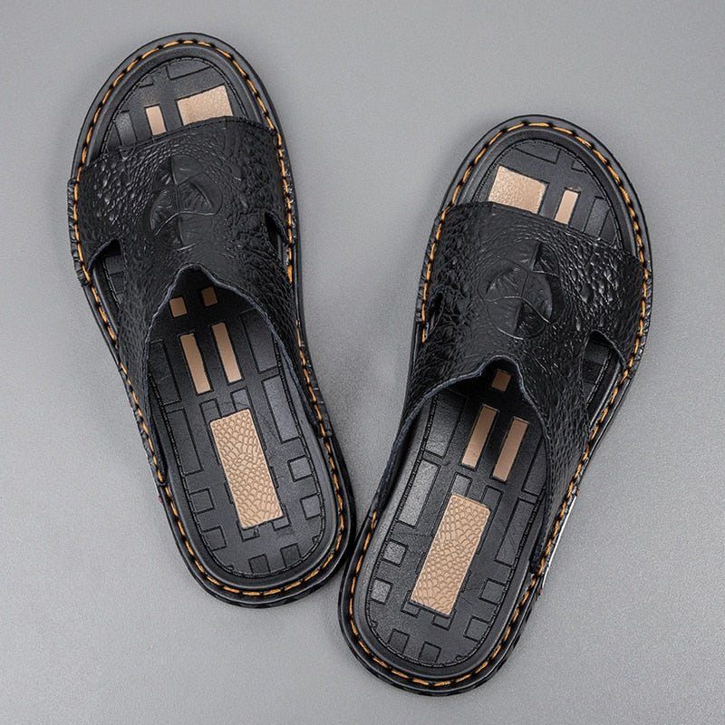 Herren-freizeitschuhe Sommerlich Schicke Slip-on-slides - Schwarz