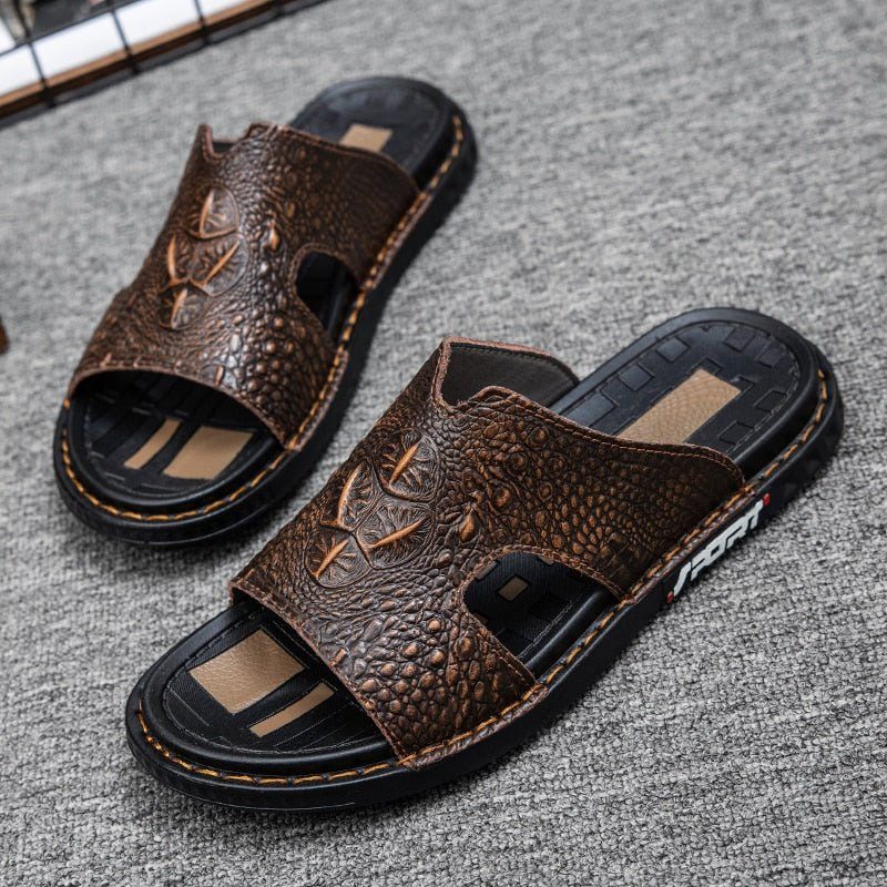 Herren-freizeitschuhe Sommerlich Schicke Slip-on-slides - Kaffee